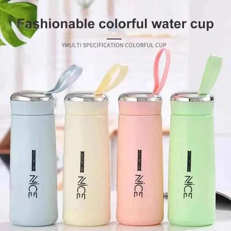 Premium Glass Water Bottle 400ML, Sports & Gym Hydration Bottle, Double-Walled Glass Cup, Portable Kids Beverage Container, Travel-Friendly Insulated Mug, Shatter-Resistant Bottle with Protective Sleeve