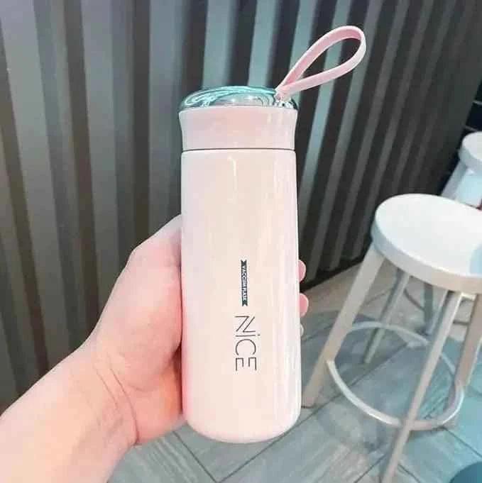 Premium Glass Water Bottle 400ML, Sports & Gym Hydration Bottle, Double-Walled Glass Cup, Portable Kids Beverage Container, Travel-Friendly Insulated Mug, Shatter-Resistant Bottle with Protective Sleeve
