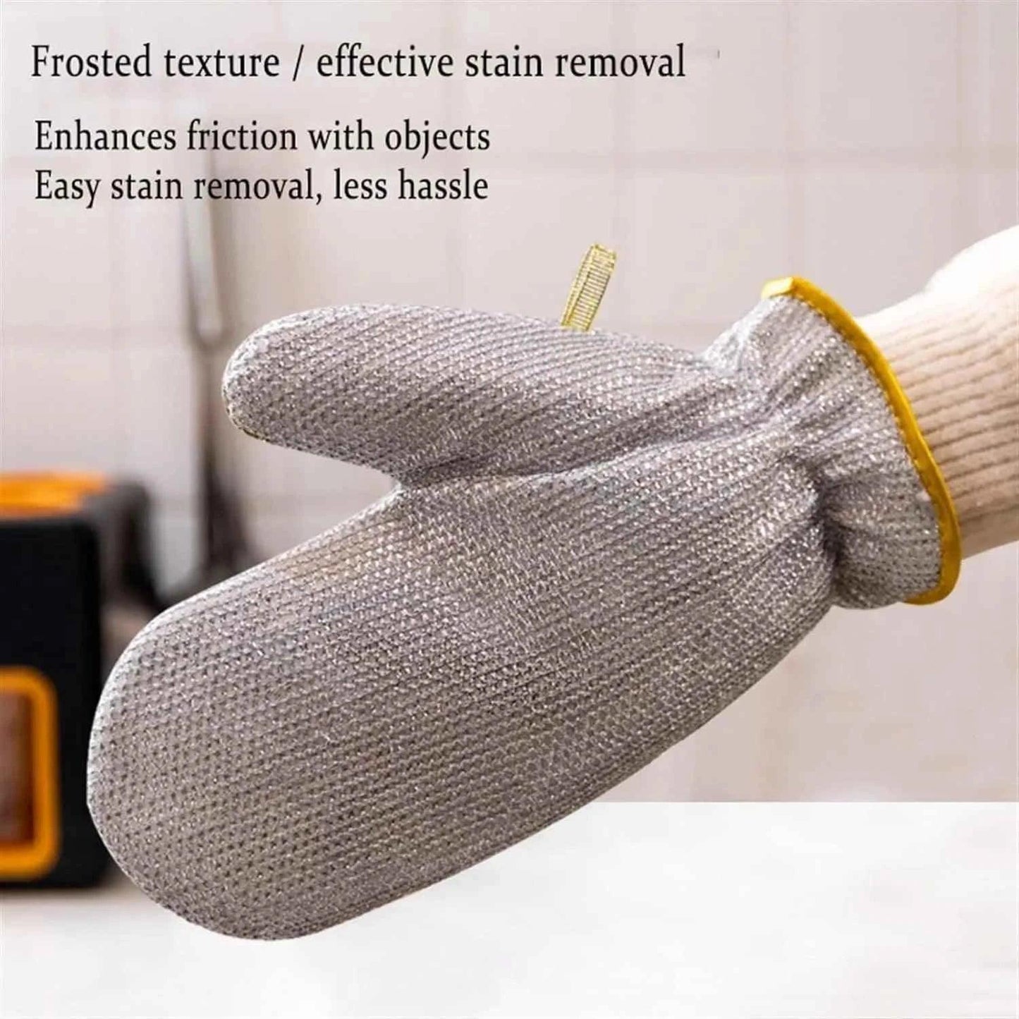 Kitchen Steel Wire Dishwashing Gloves pair.