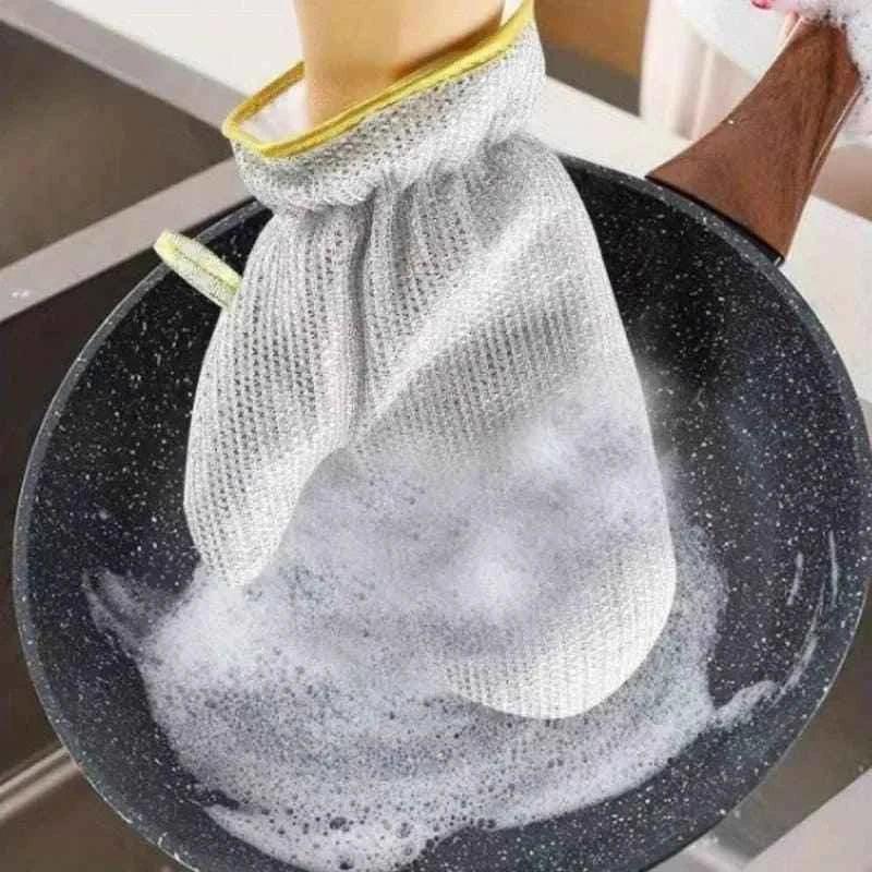 Kitchen Steel Wire Dishwashing Gloves pair.