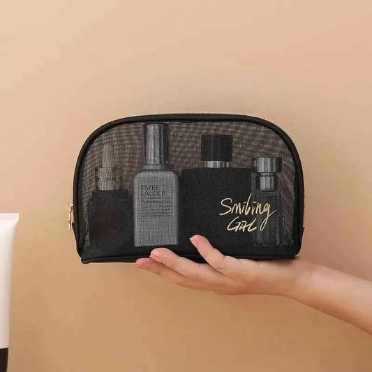 Black Mesh Makeup Bag.