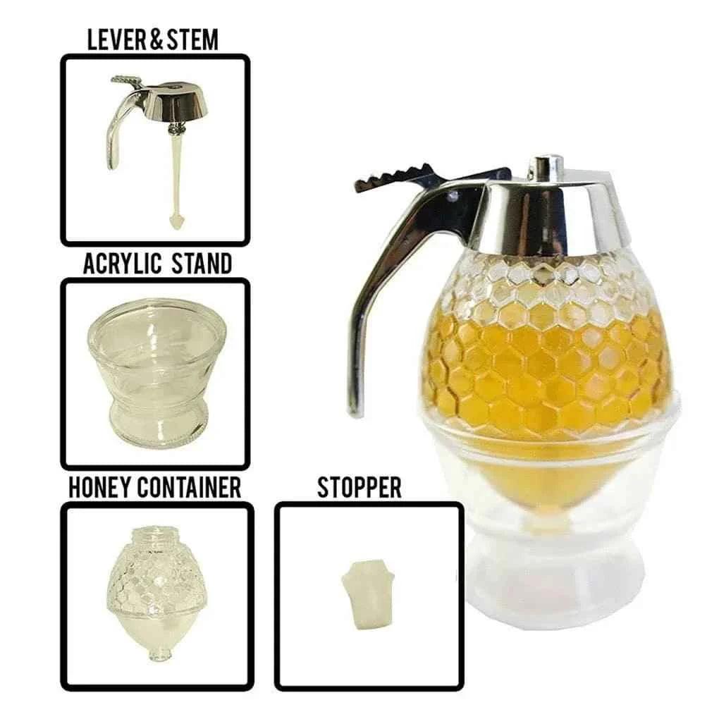 Transparent Acrylic Dispenser for Honey.