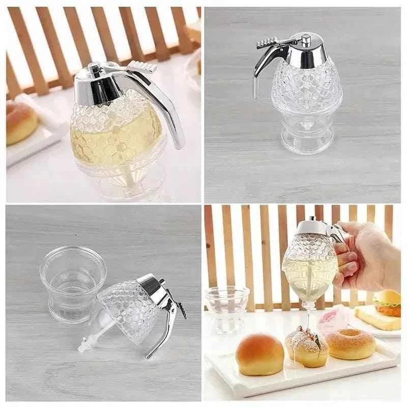 Transparent Acrylic Dispenser for Honey.