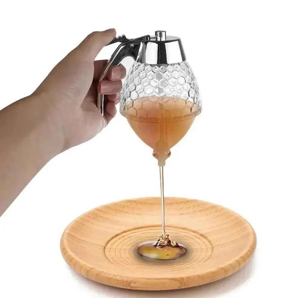 Transparent Acrylic Dispenser for Honey.