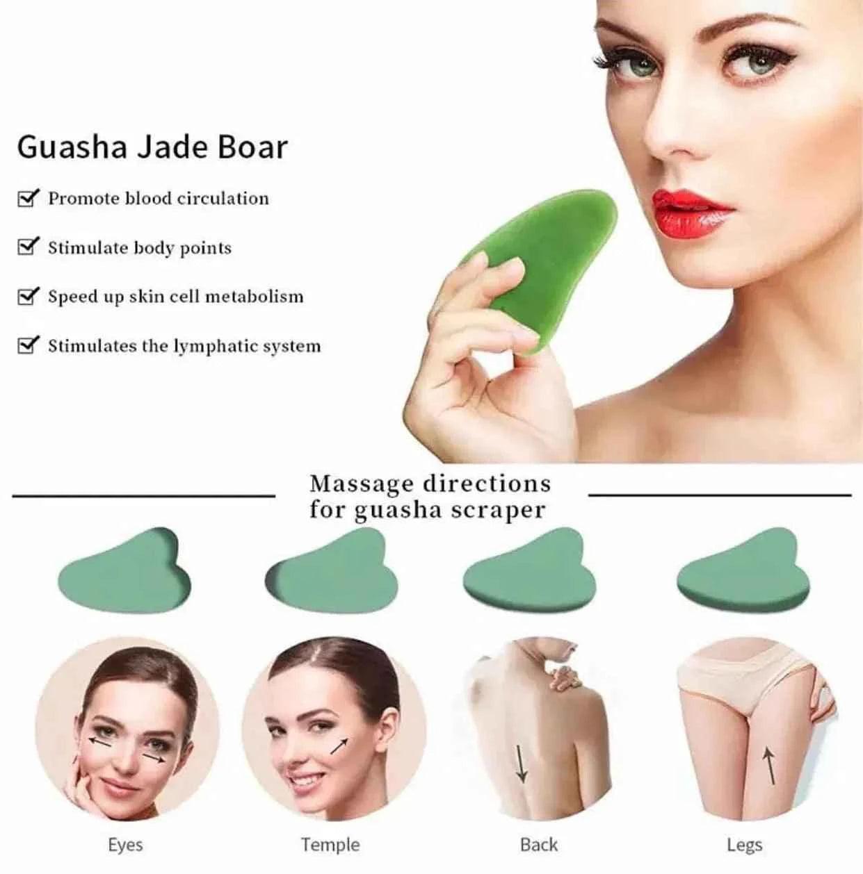 Jade Roller with Marble Guasha Massager