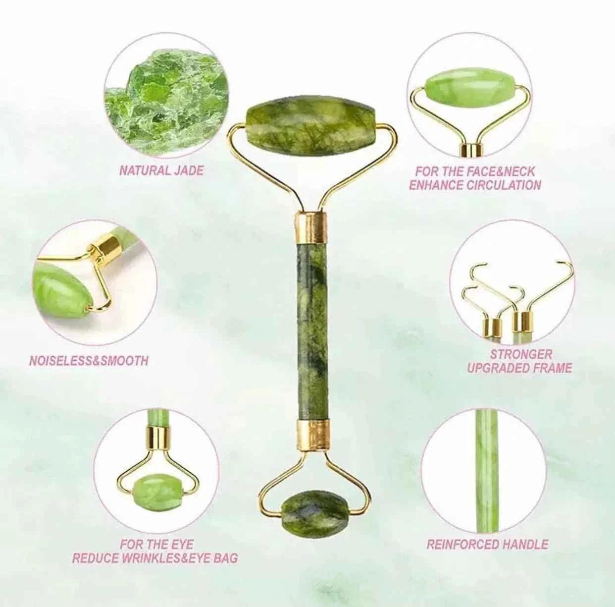 Jade Roller with Marble Guasha Massager