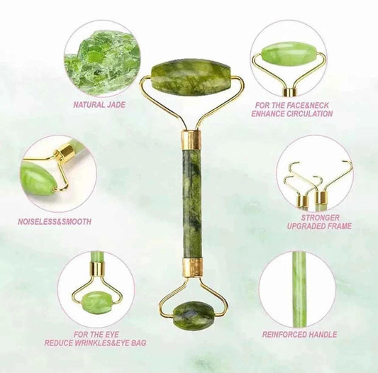 Jade Roller with Marble Guasha Massager
