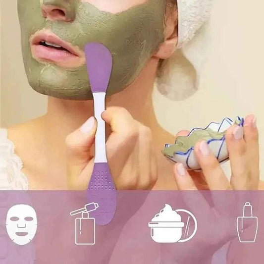 Double Head Silicone Facial Mask Brush