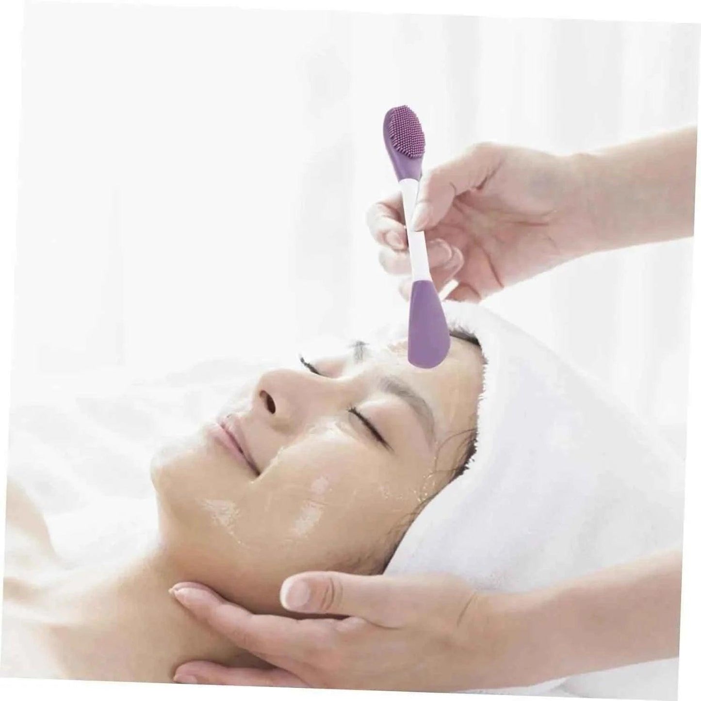 Double Head Silicone Facial Mask Brush