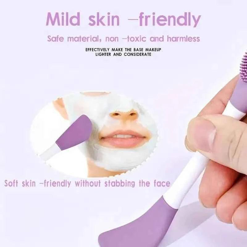 Double Head Silicone Facial Mask Brush