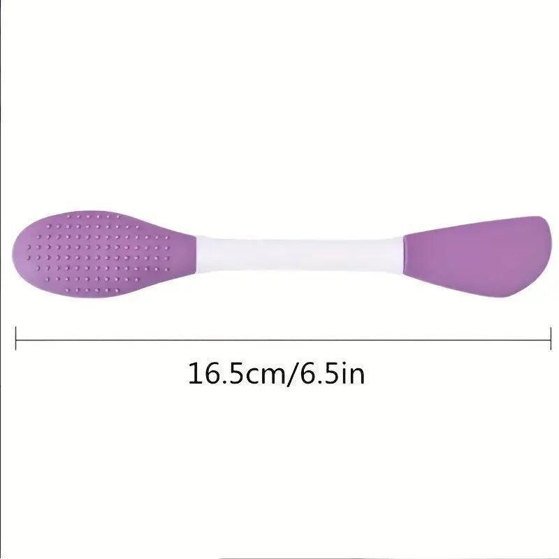 Double Head Silicone Facial Mask Brush for Smooth Application and Even Distribution - Clarify.pk