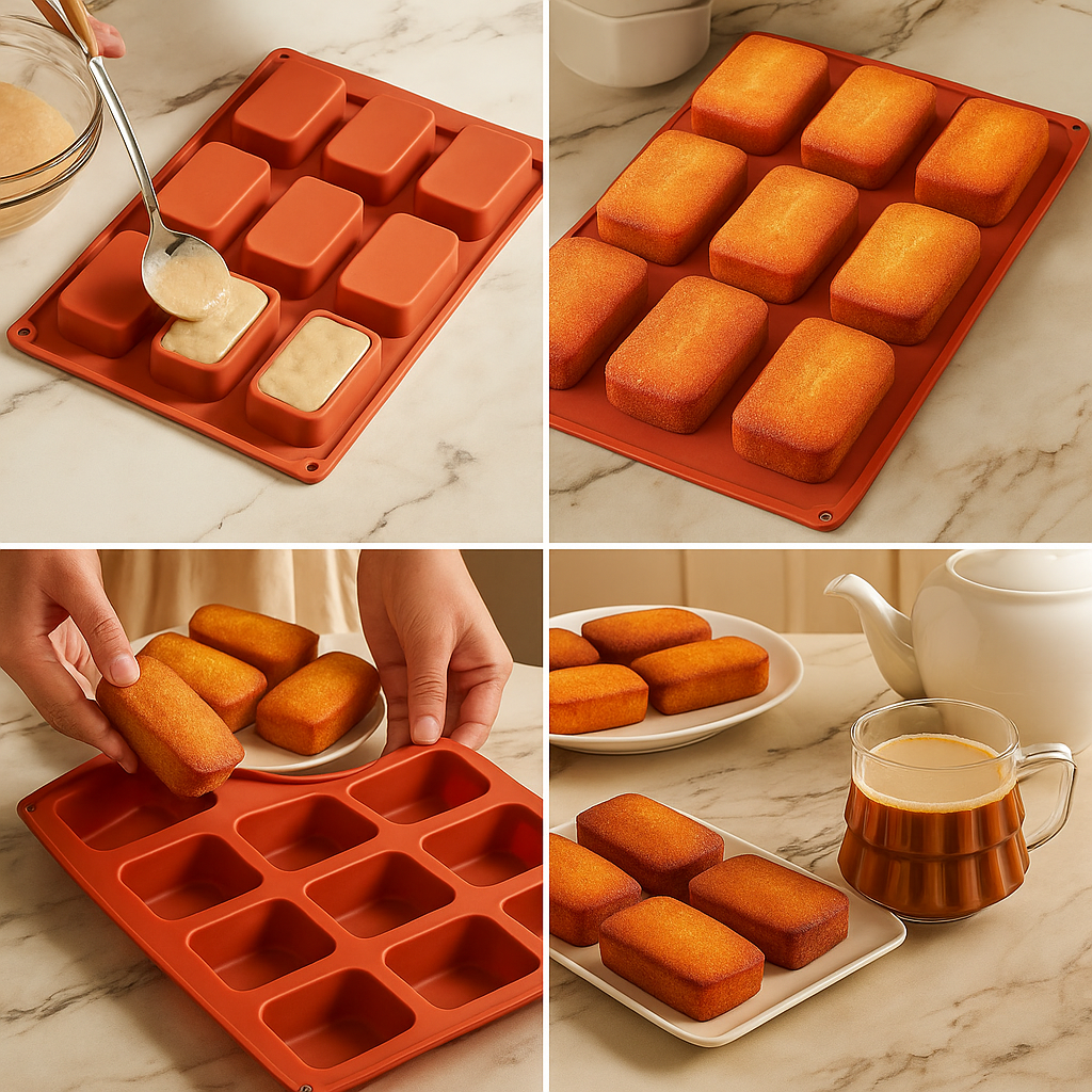 Silicone Rectangle Bar Mold – Chocolate, Jelly & Soap