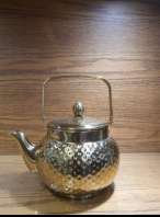 Premium Hammered Golden Stainless Steel Tea Kettle