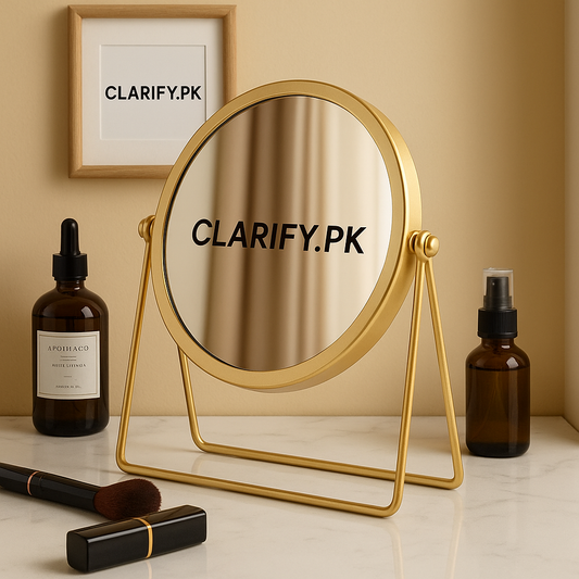 Luxury Golden Metal Mirror – Elegant Home Décor