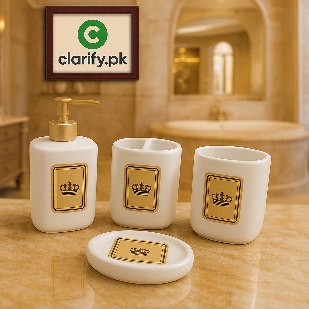 4Pcs Luxury Bath Set – Elegant Bathroom Accessories