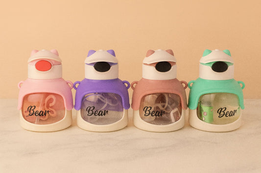 Plastic Bear Water Bottle – 500ml (Random Color)