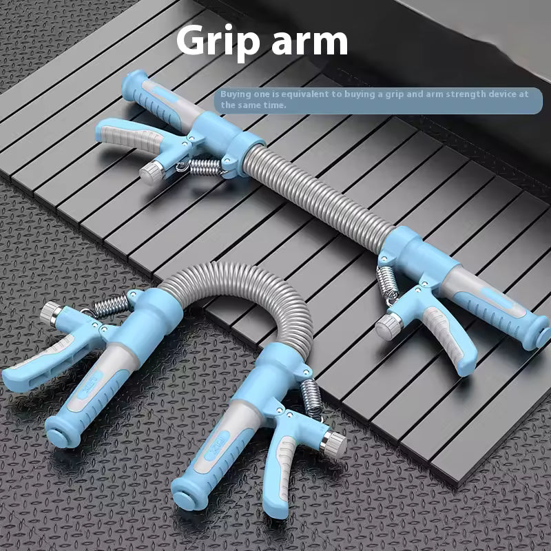 Clarify.pk adjustable hand grip strengthener set with blue R shape handles for arm and grip exercises