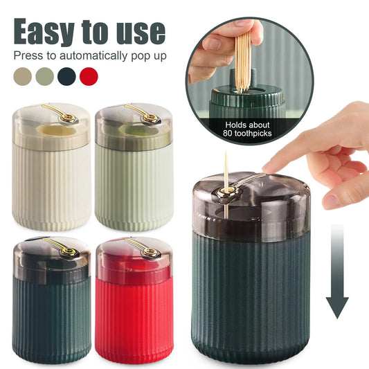 Clarify.pk automatic toothpick dispenser in multiple colors easy to use holds about 80 toothpicks