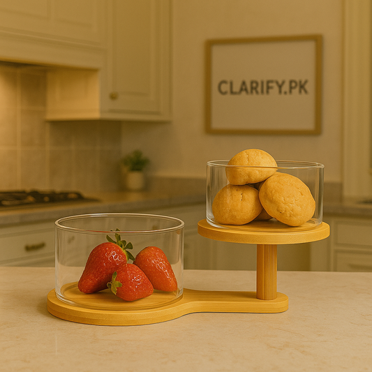Luxury 2-Tier Glass Container Set – Modern Kitchen Storage Rack