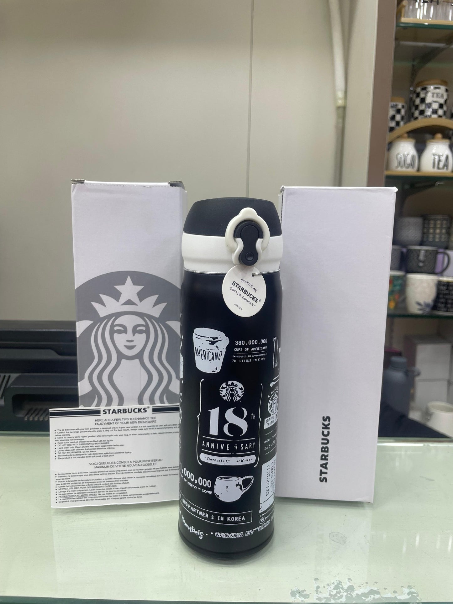 Starbucks Black & White Anniversary Bottle - Premium Edition