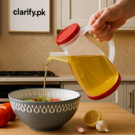 Plastic Oil Jug 1000ml – Leak-Proof Measuring Dispenser