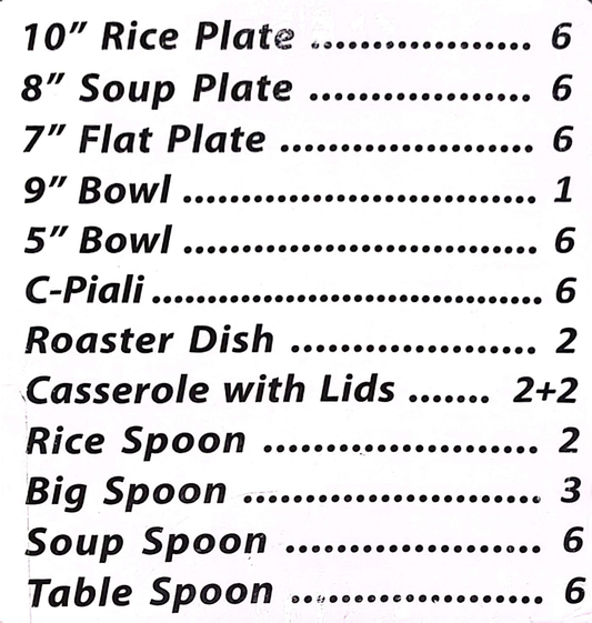 Premium 54 PCS Melamine Dinner Set – Luxury Floral Edition