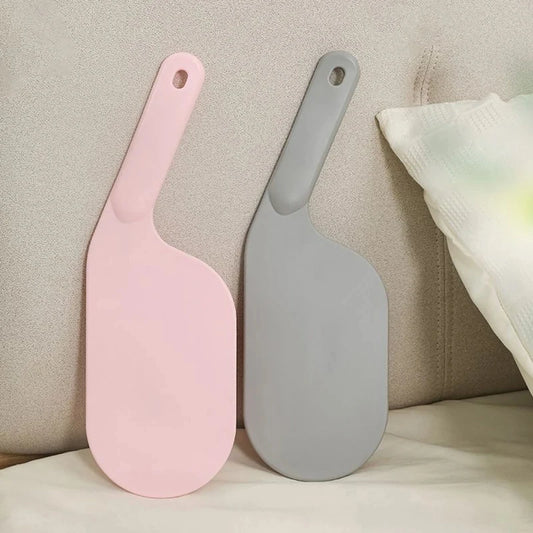 Pink and gray bed sheet tucker tool set for easy and smooth bed sheet tucking by Clarify.pk