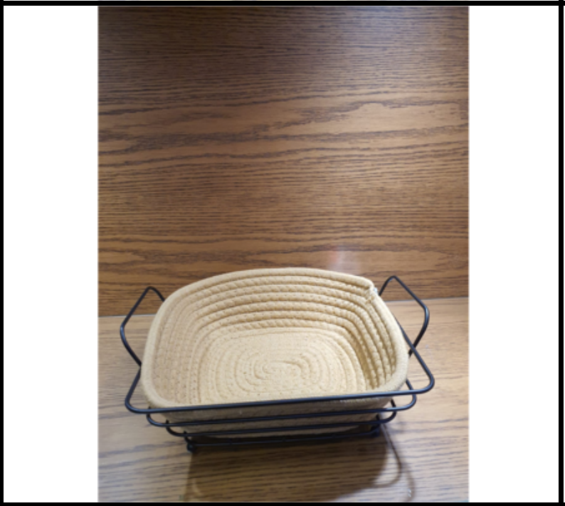 Modern Square Roti Serving Basket – Heat-Resistant Rope & Metal Frame