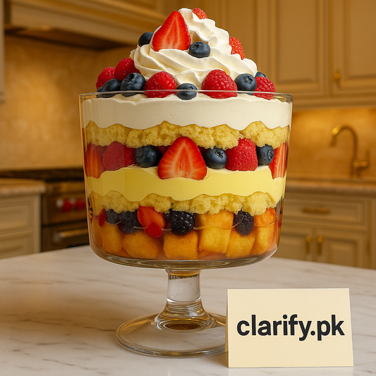 Large Trifle Bowl 4 Liters – Glass Dessert Serving Bowl