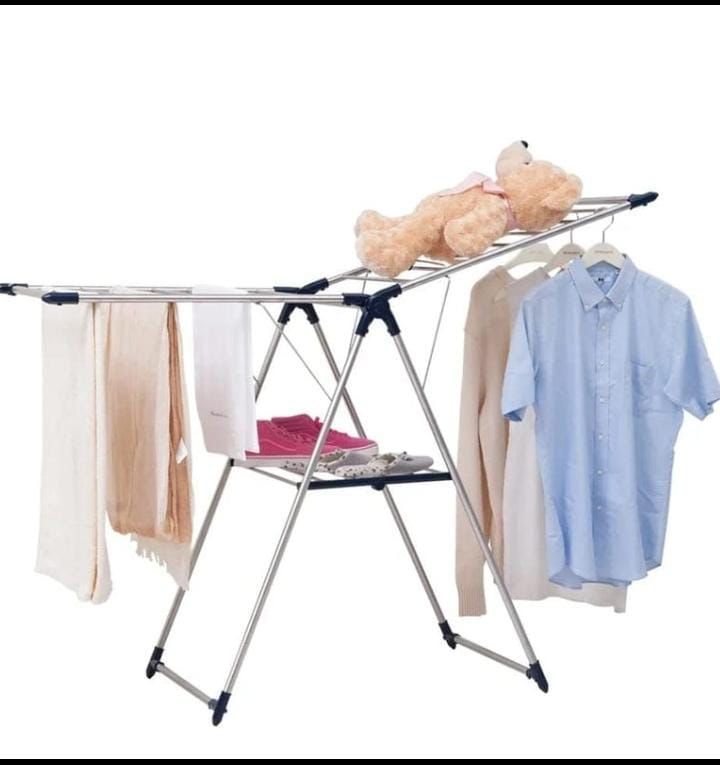 Stainless Steel Clothes Dryer Stand – Foldable & Durable Laundry Rack