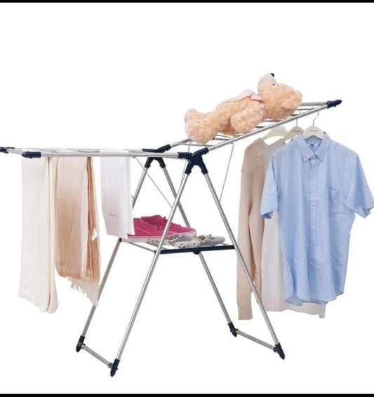 Stainless Steel Clothes Dryer Stand – Foldable & Durable Laundry Rack
