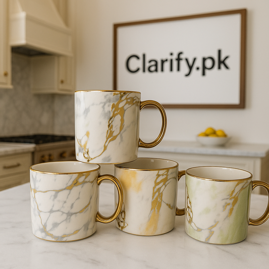 Modern Marble Pattern Mug – Luxury Ceramic Coffee Cup (Each)