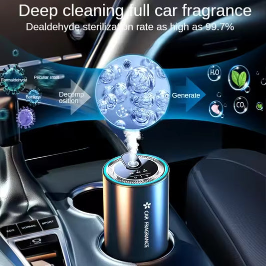 Clarify.pk car perfume air freshener in car cup holder with deep cleaning full car fragrance feature