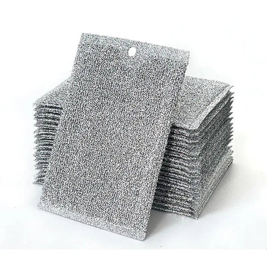 Clarify pk double sided scrubber pads gray rectangular kitchen scrubbers stacked with top hanging hole