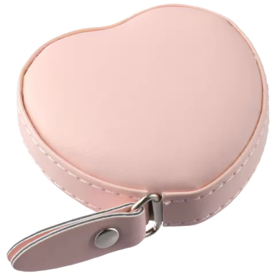 Clarify.pk cute heart shaped tape measure in pink with compact design and keychain attachment