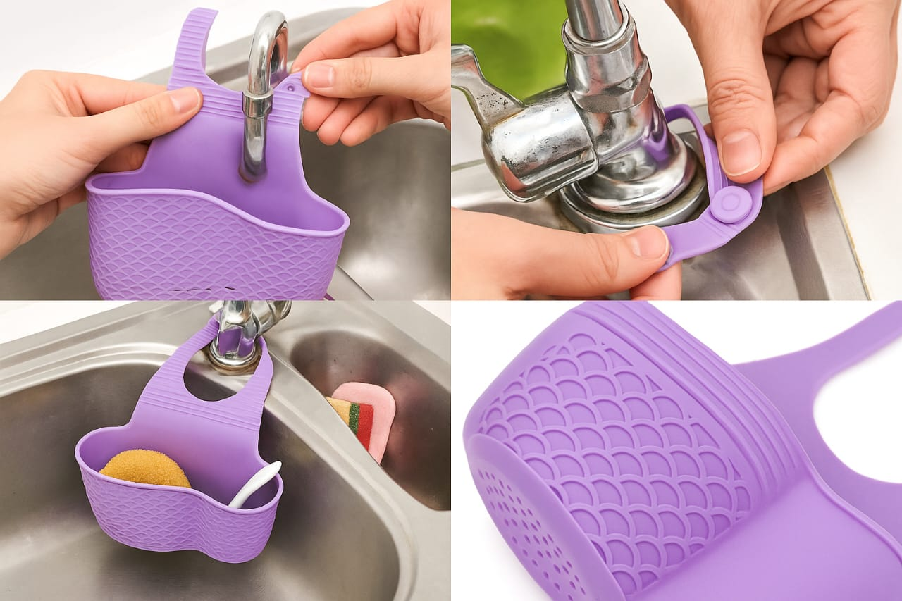 Premium Sponge Basket – Durable Kitchen Sink Organizer