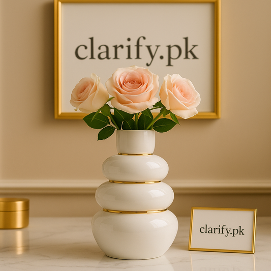 Ceramic Flower Vase – Modern Decorative Home Accent