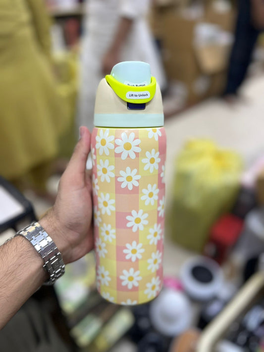 Premium Daisy Checkered 32oz Owala Bottle – Stylish Water Bottle (950ml)