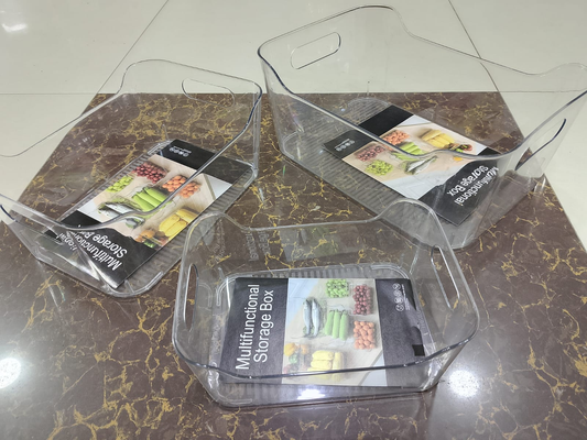 Acrylic Fridge Organizer Box Set of 3 – Multipurpose Storage