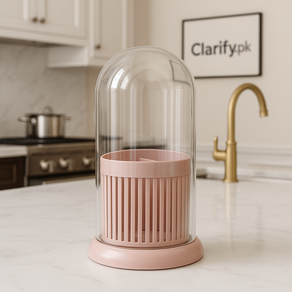 Spoon Holder with Acrylic Cover – Hygienic Kitchen Storage