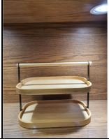 Premium 2-Tier Bamboo Kitchen Stand