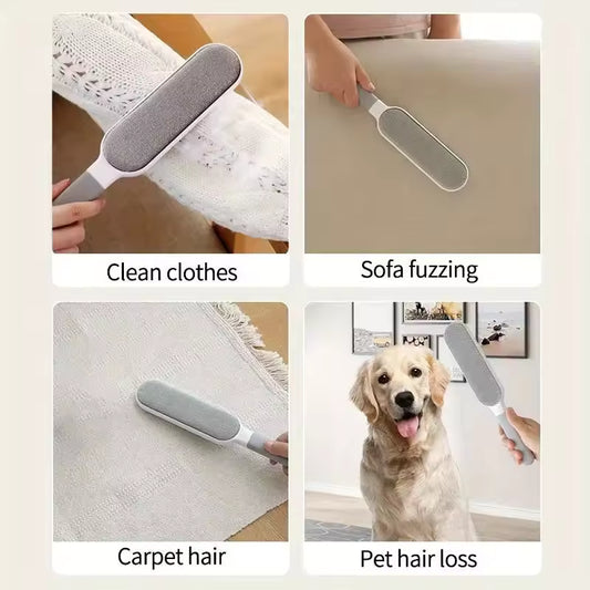 Clarify.pk double sided pet hair remover brush cleaning clothes sofa carpet and pet hair loss