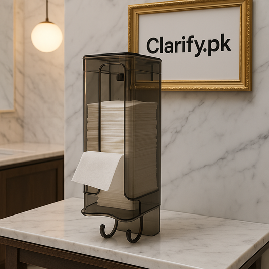 Acrylic Wall Mounted Tissue Holder – Modern Bathroom & Kitchen Dispenser