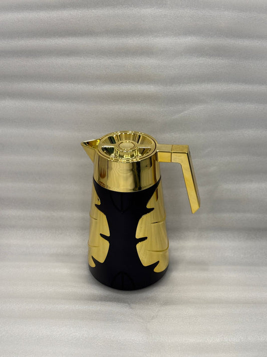Luxury Black & Gold Vacuum Flask – 1 Liter Insulated Thermos