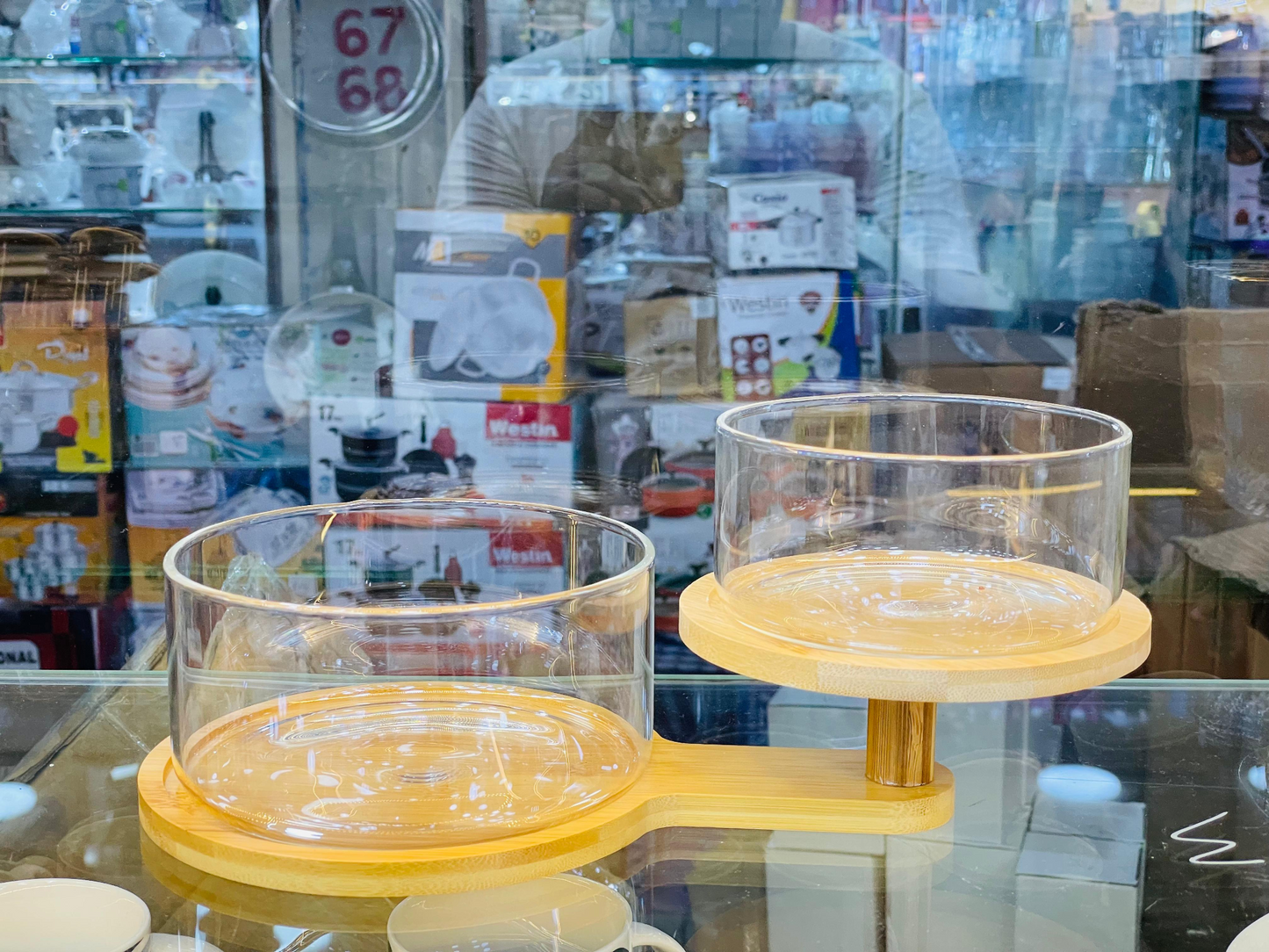 Luxury 2-Tier Glass Container Set – Modern Kitchen Storage Rack