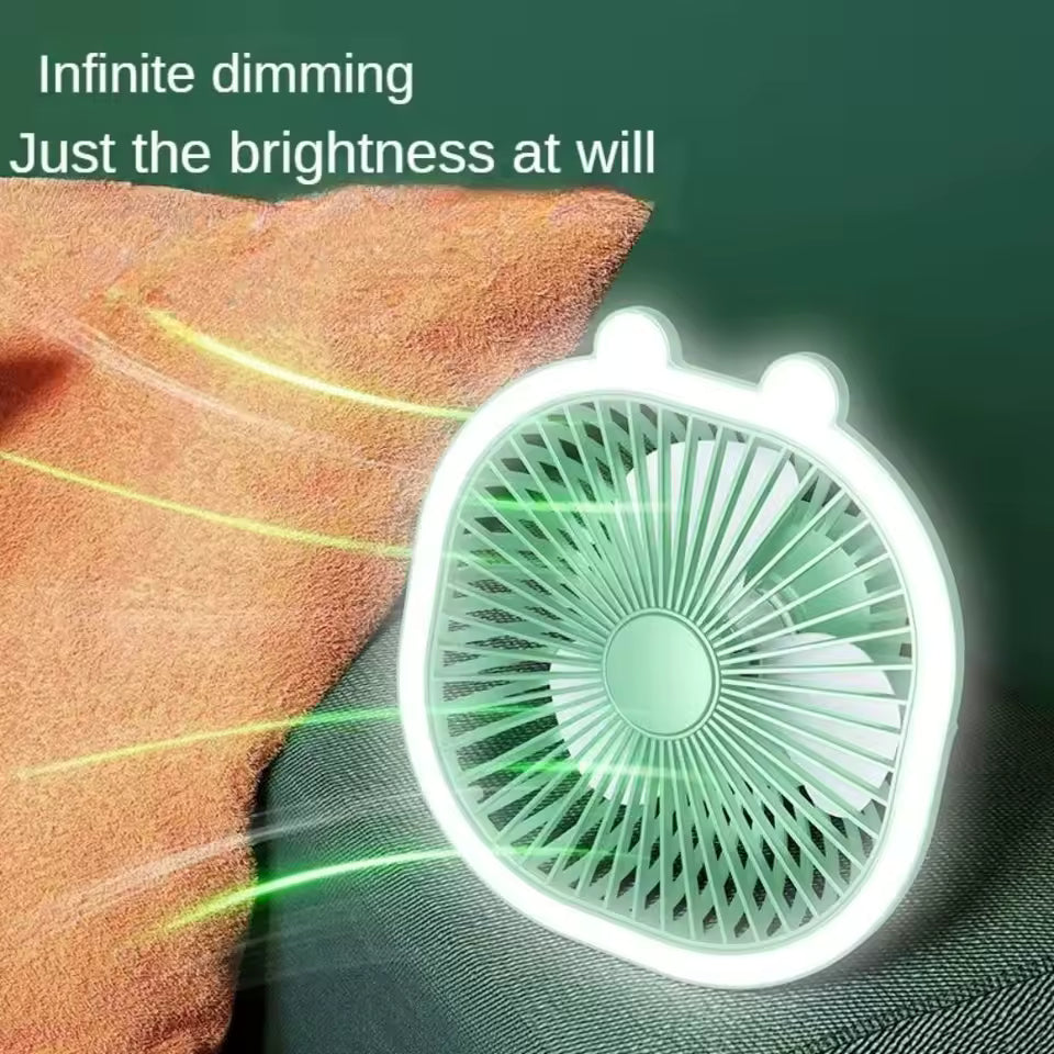 Clarify.pk electric cooling fan with night light featuring infinite dimming and adjustable brightness