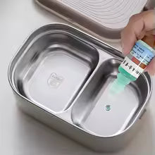 Stainless steel divided food container for electric lunch box by Clarify.pk