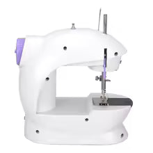 Compact electric sewing machine with light in white for precise stitching from Clarify.pk