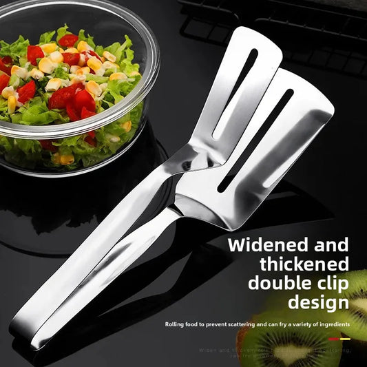 Clarify.pk extra thick stainless steel spatula with widened double clip design for versatile cooking