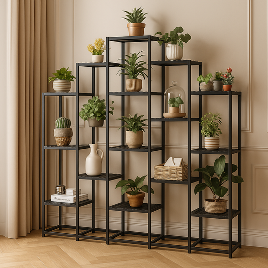 Creative Flower Shelf – Multi-Layer Plastic Plant Stand for Indoor & Outdoor